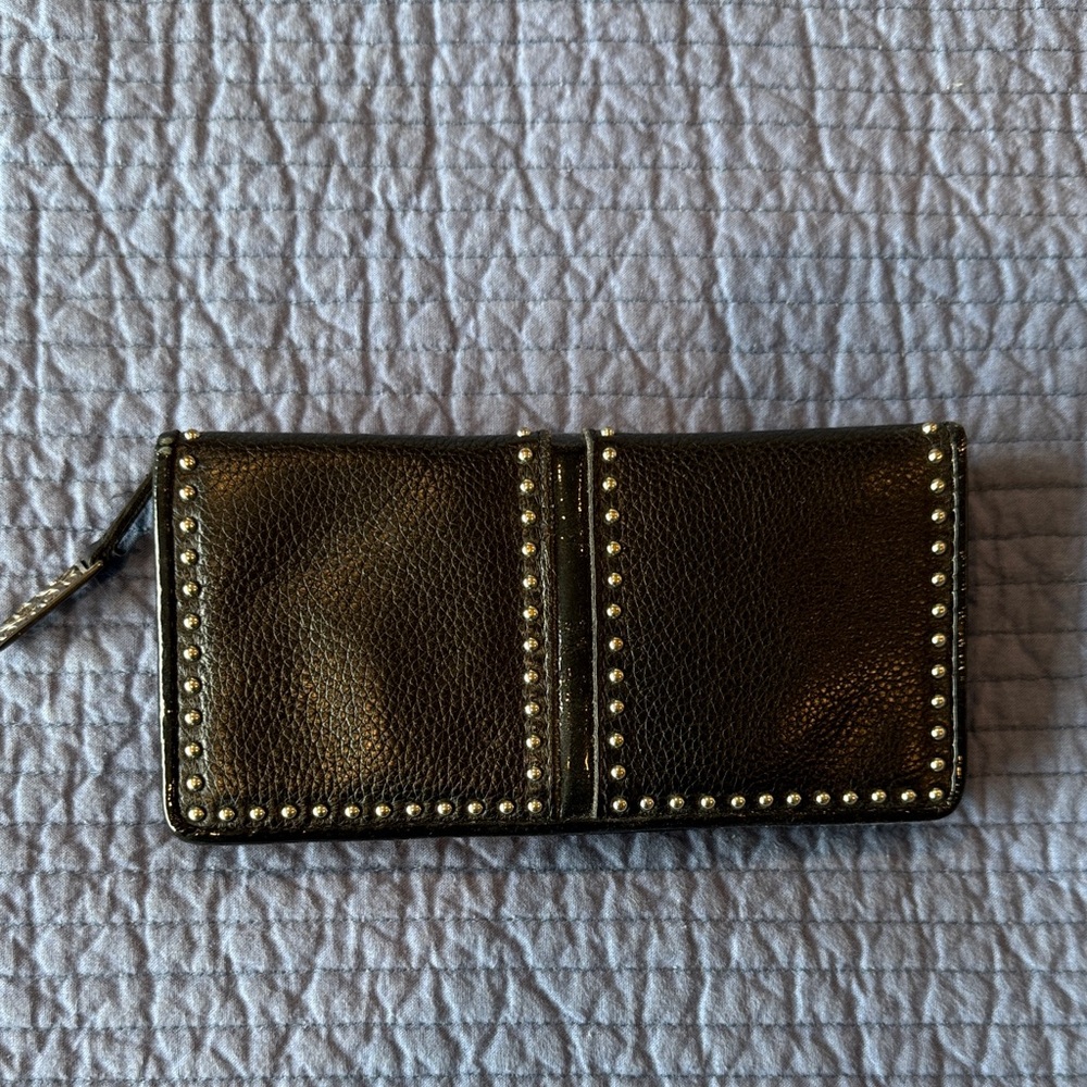 Brighton Black Key & Card Holder with Silver Accents